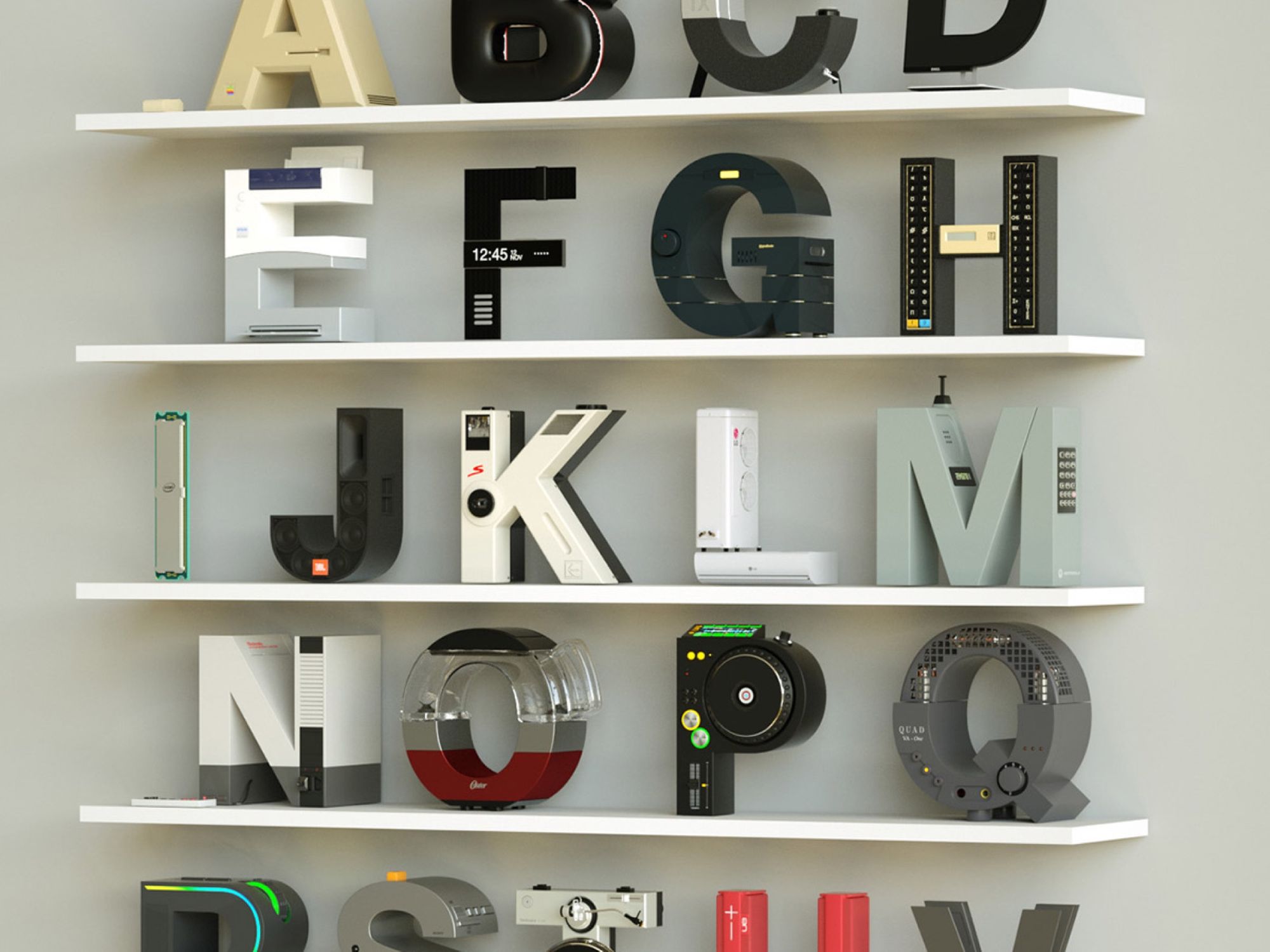 Электронный бренд-алфавит от дизайнера Vinicius Araújo