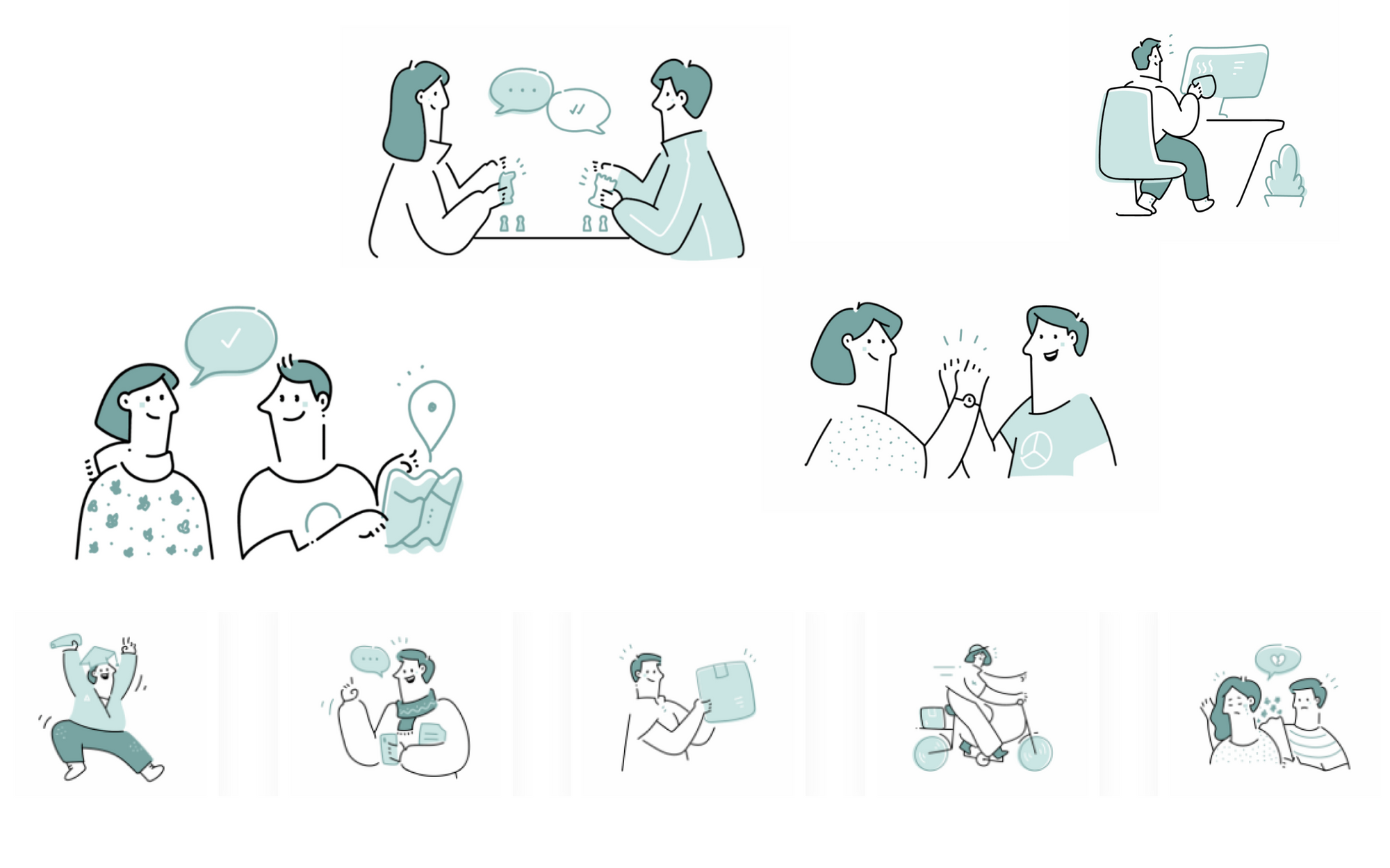 10595 креативных иллюстраций для веб-сайтов и приложений