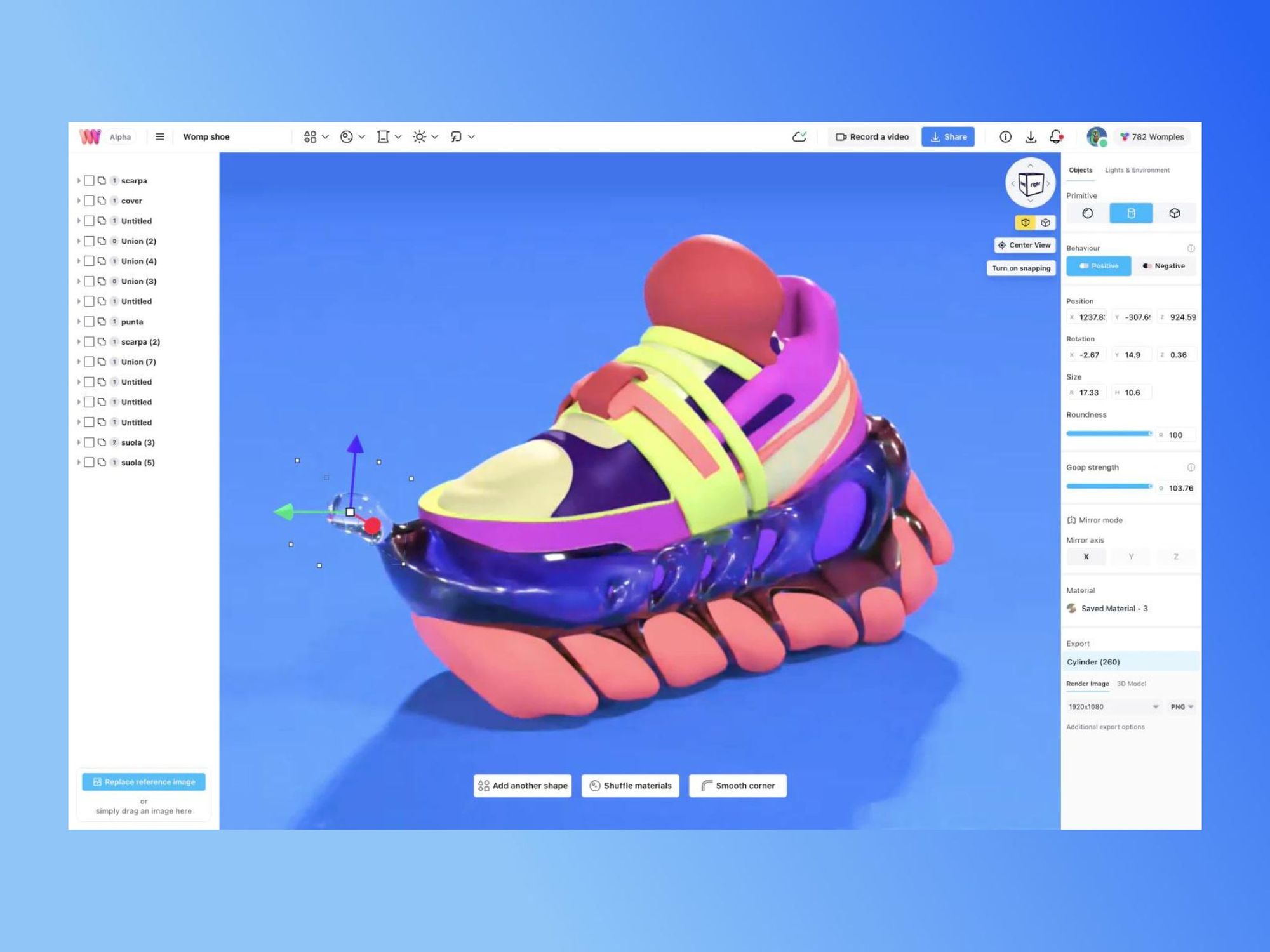 Womp — інтерактивна платформа для створення 3D-моделей та анімацій