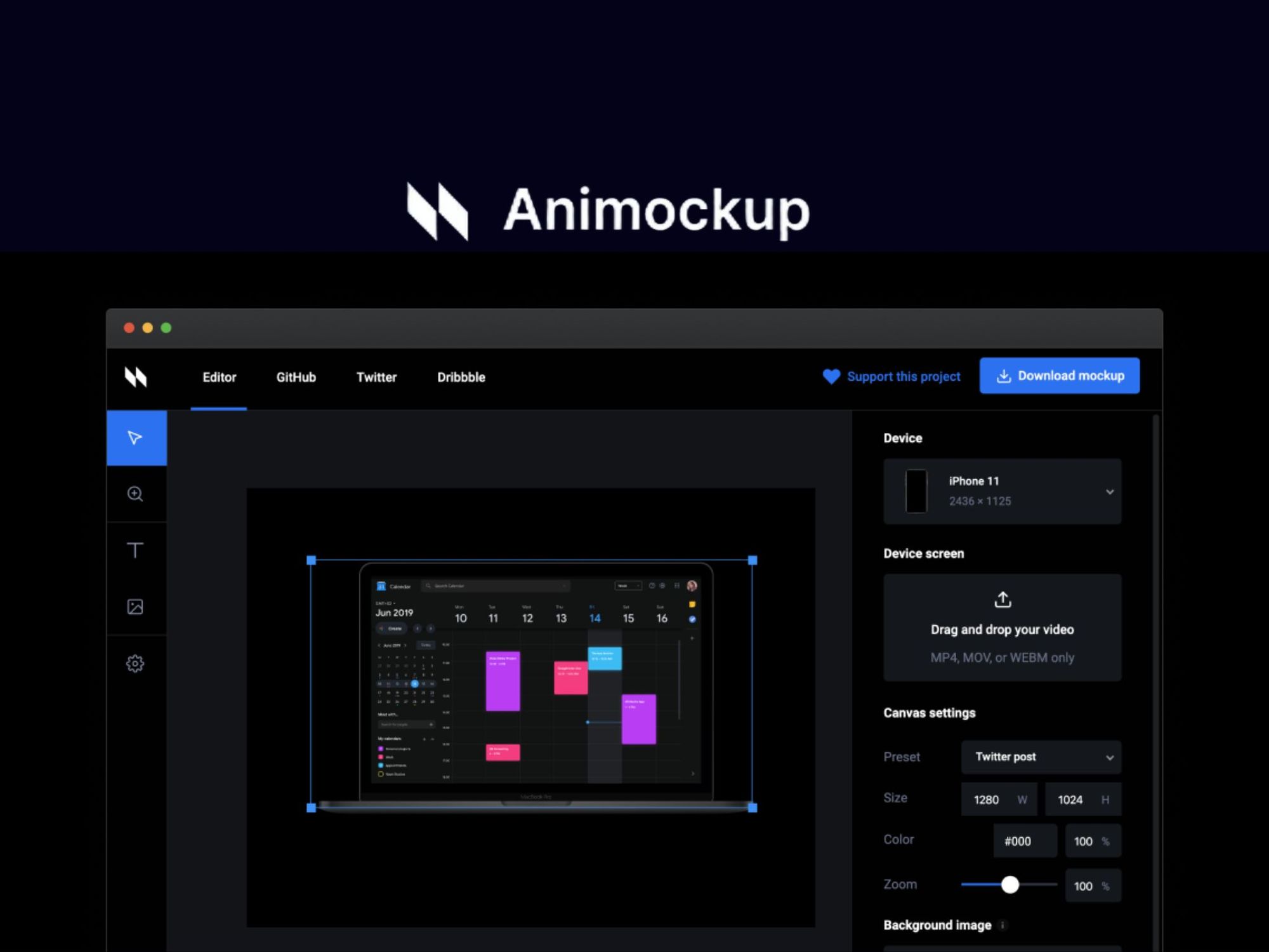 Animockup – інструмент для створення анімованих мокапів