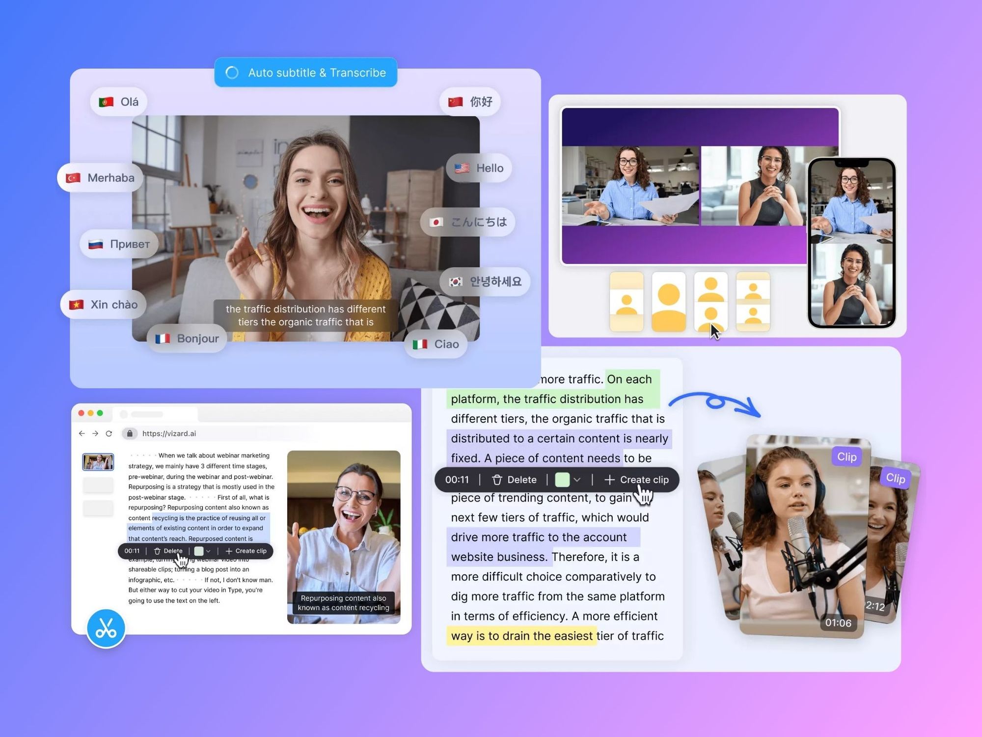 Vizard — AI інструмент для редагування та запису відео