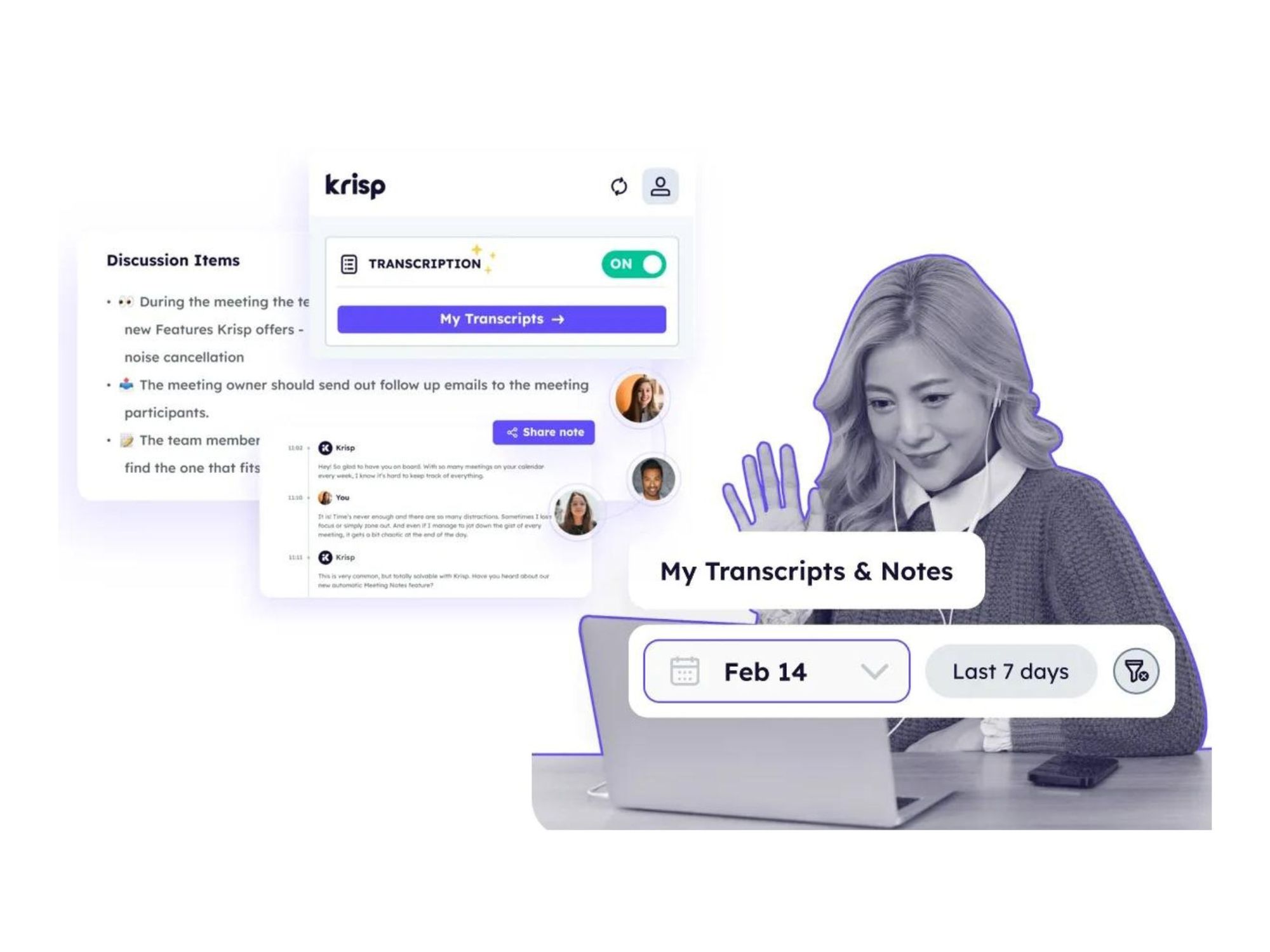 Krisp — AI інструмент для видалення фонових голосів та шумів