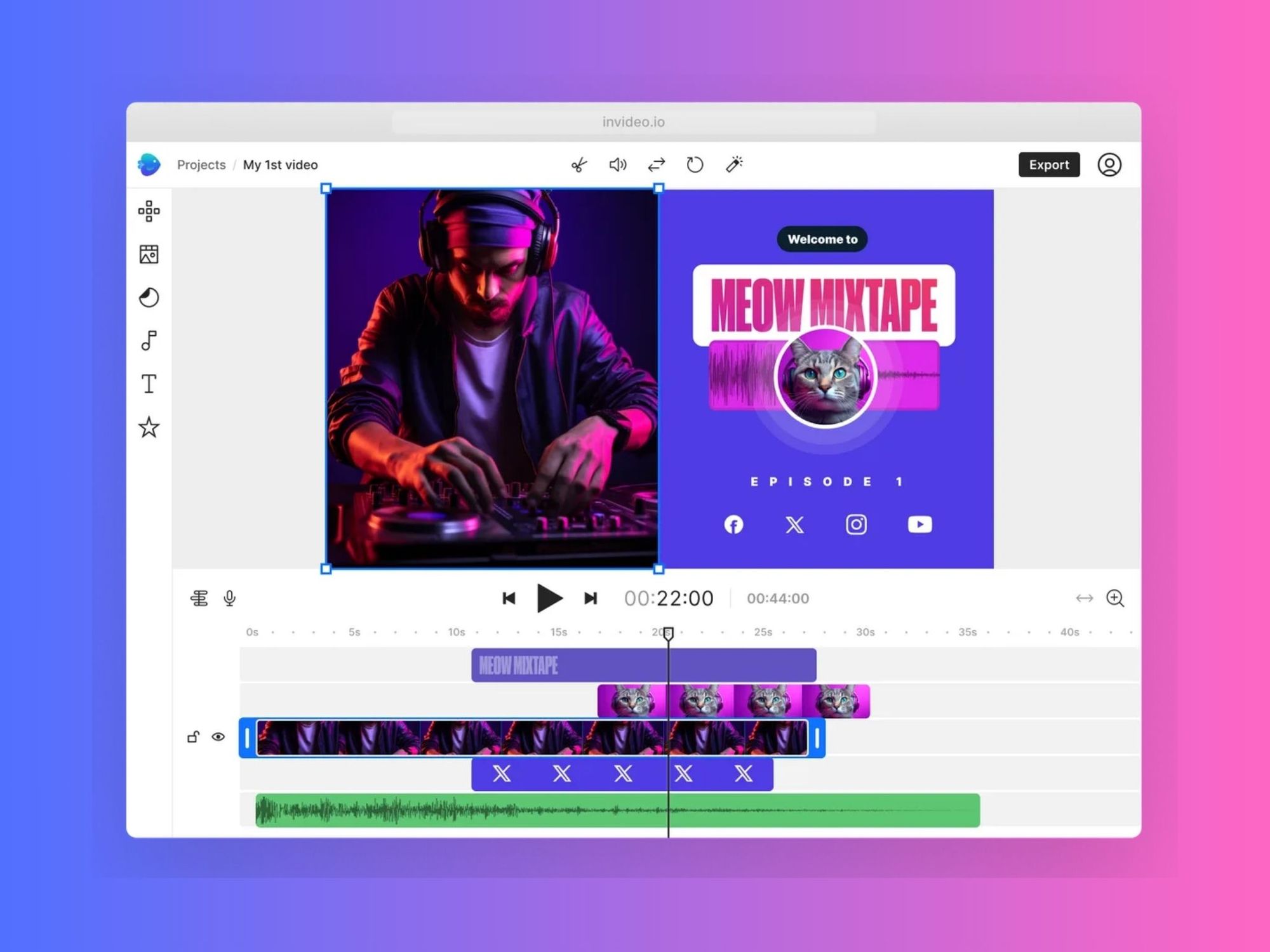 InVideo — AI інструмент для створення відео для соціальних мереж