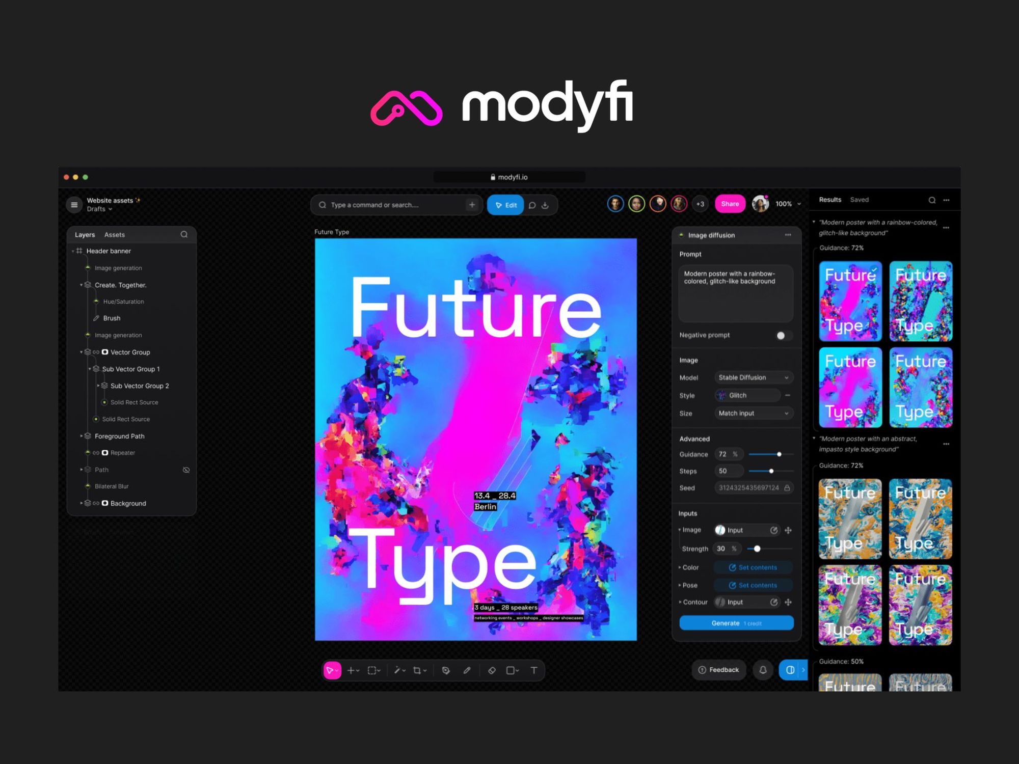 Modyfi – браузерний графічний AI редактор для спільної роботи
