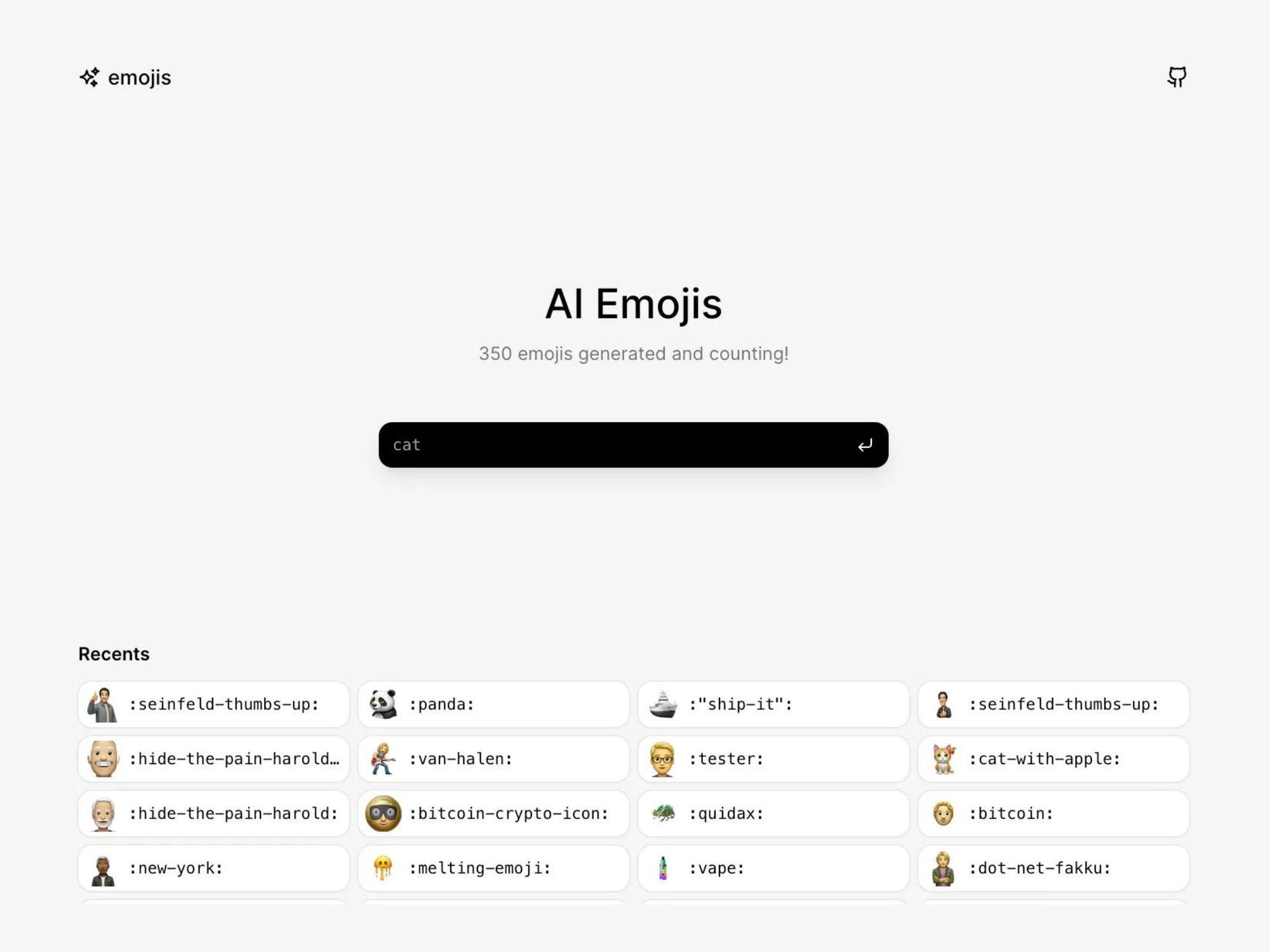 Emojis — AI генератор емодзі за текстовим запитом