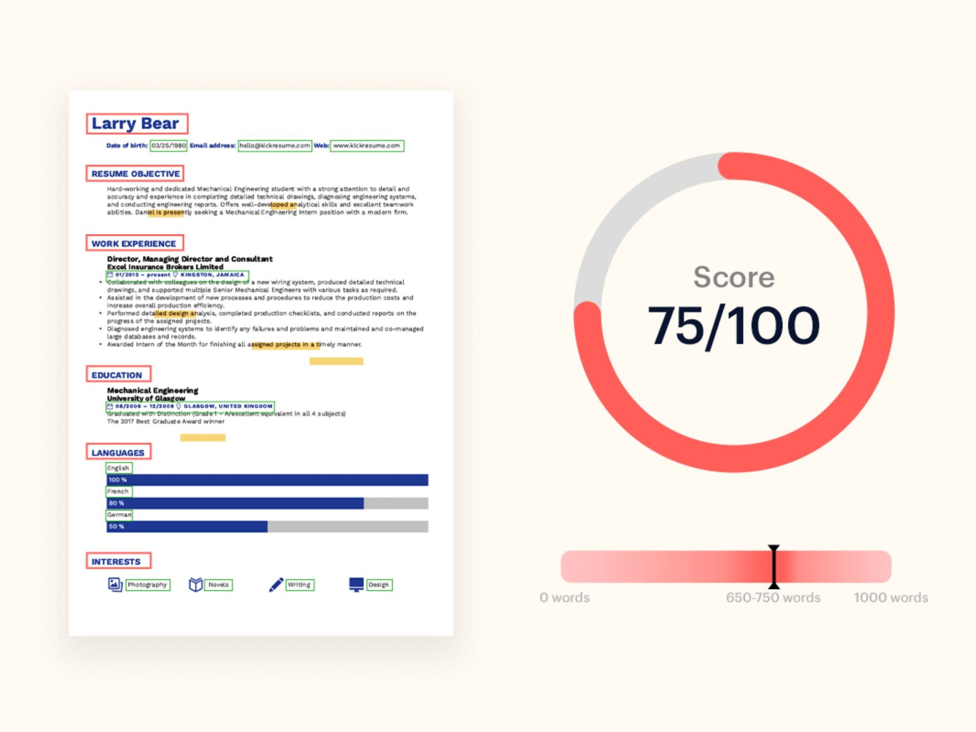 Kickresume — AI генератор резюме та супровідних листів
