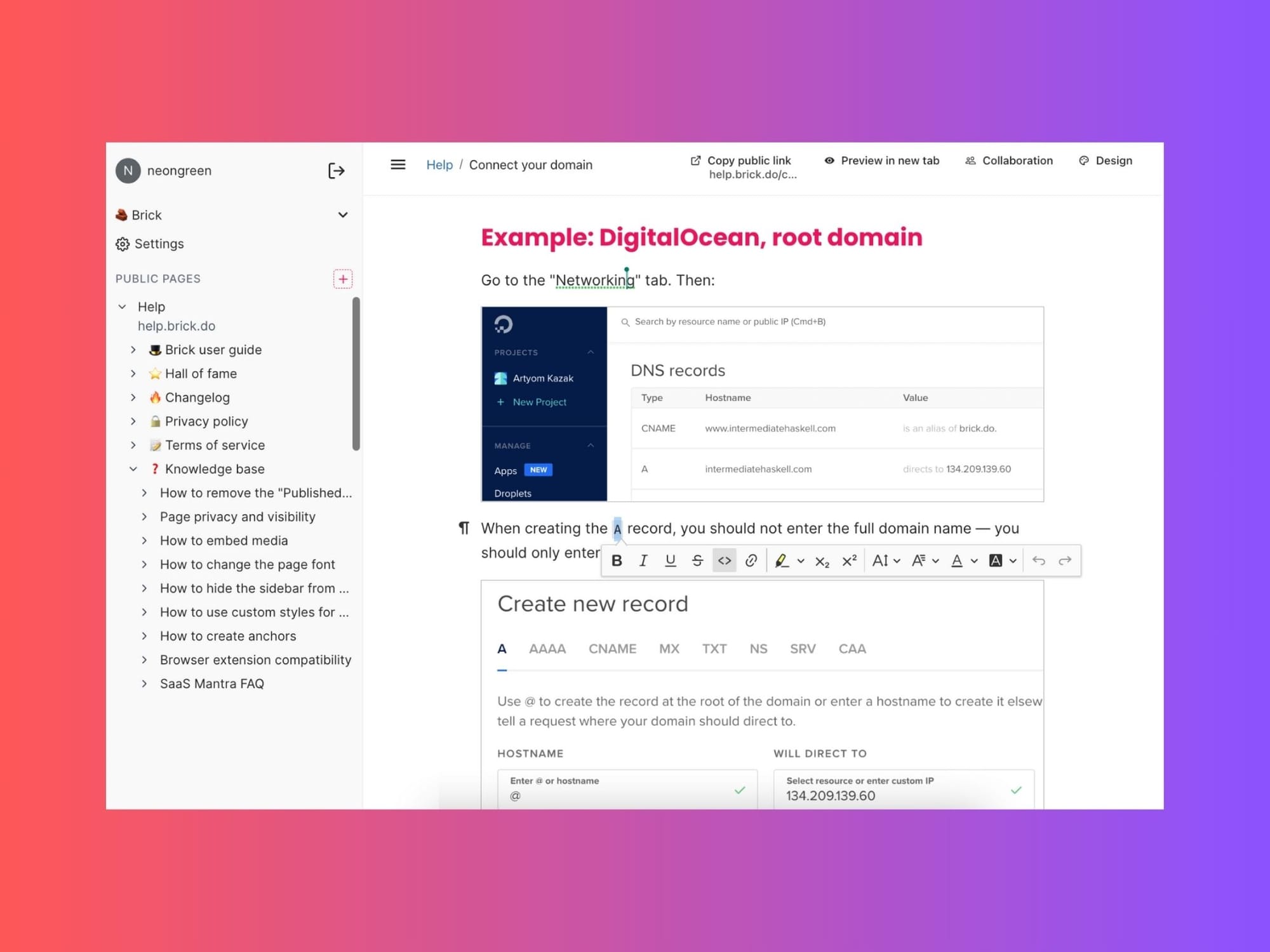 Brick — інструмент для перетворення текстових документів на веб-сторінки.