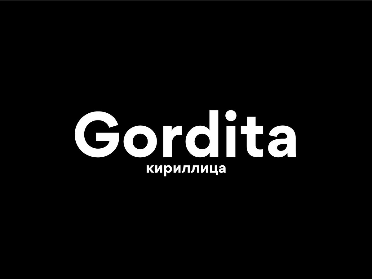 Gordita шрифт