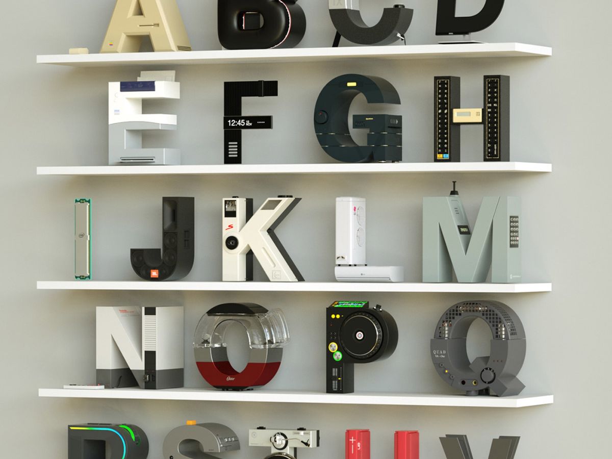 Электронный бренд-алфавит от дизайнера Vinicius Araújo