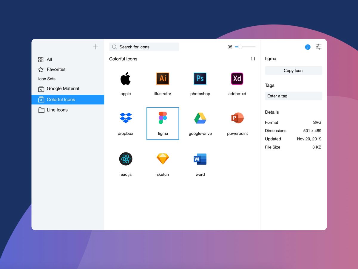 Iconset — лучший органайзер иконок для Mac и Windows