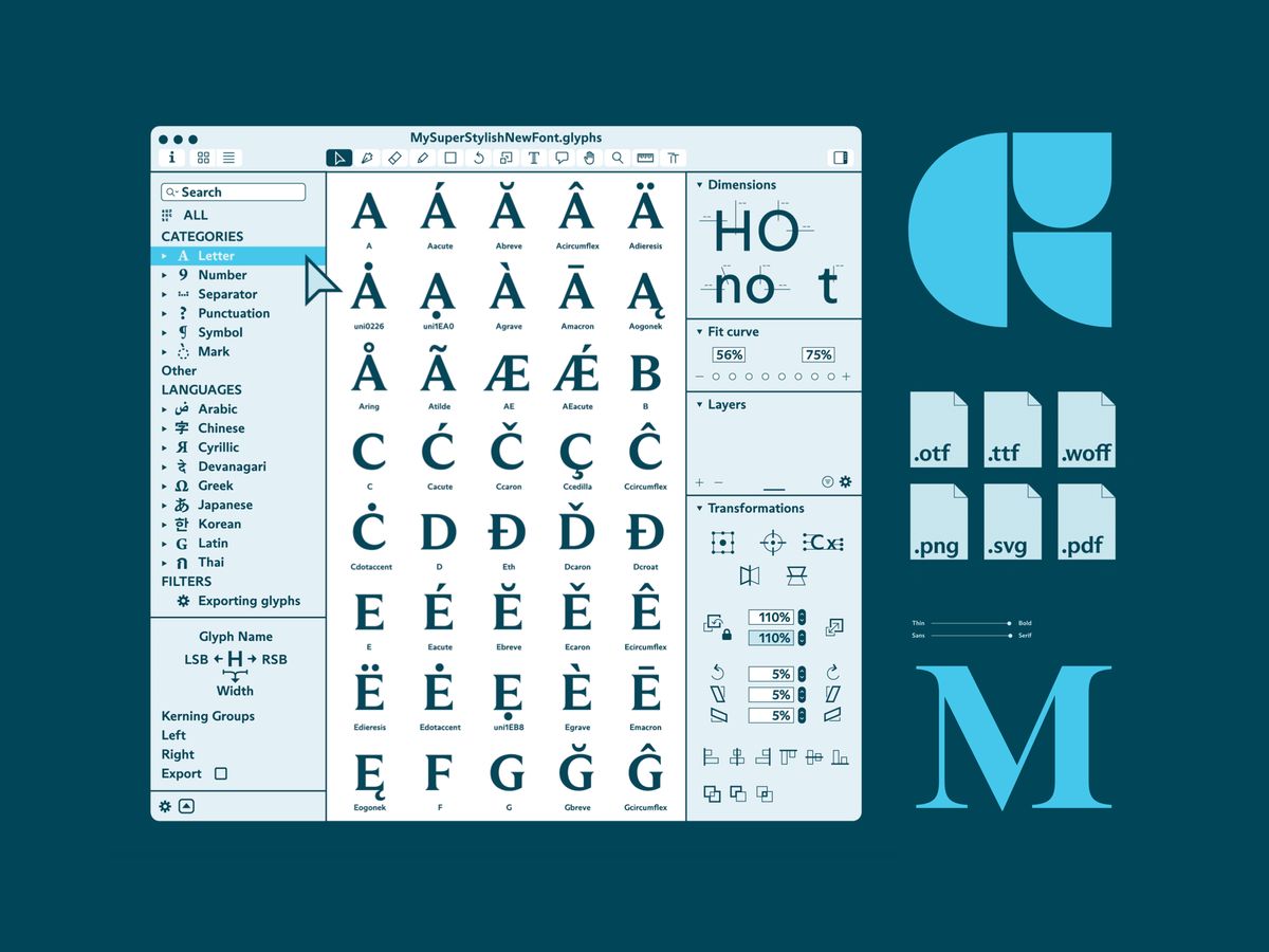 Glyphs 3 - редактор шрифтов для Mac