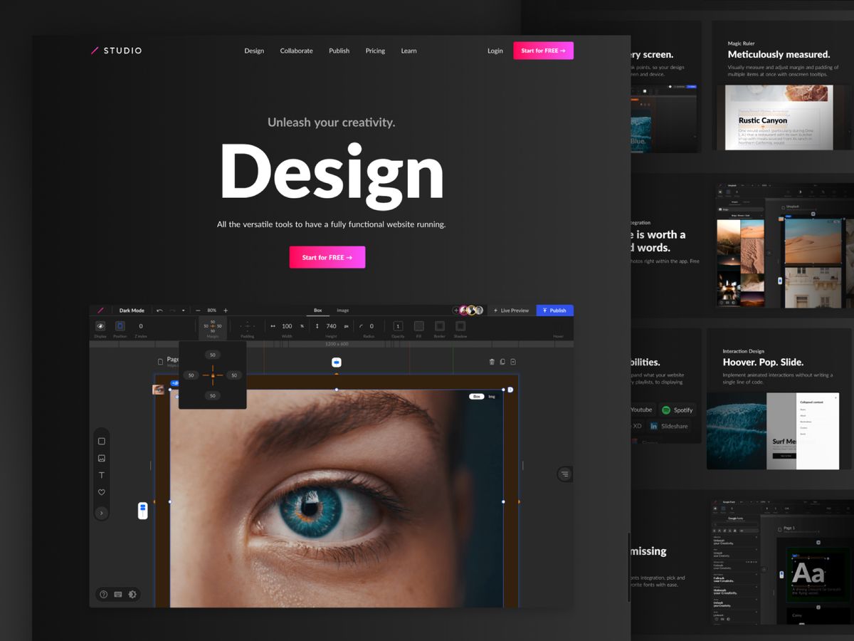 Studio.design - единая среда разработки для дизайна и создания сайта