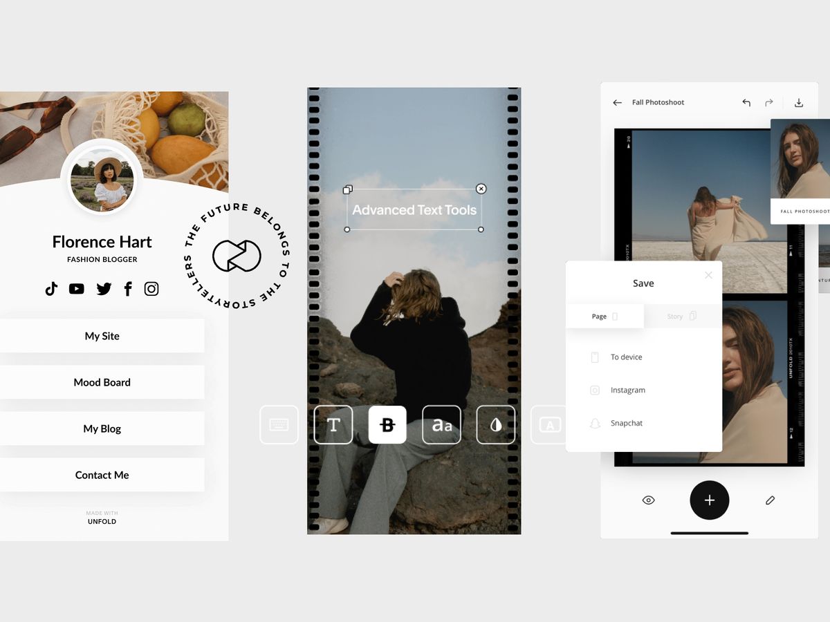 Unfold - редактор сторис для телефона