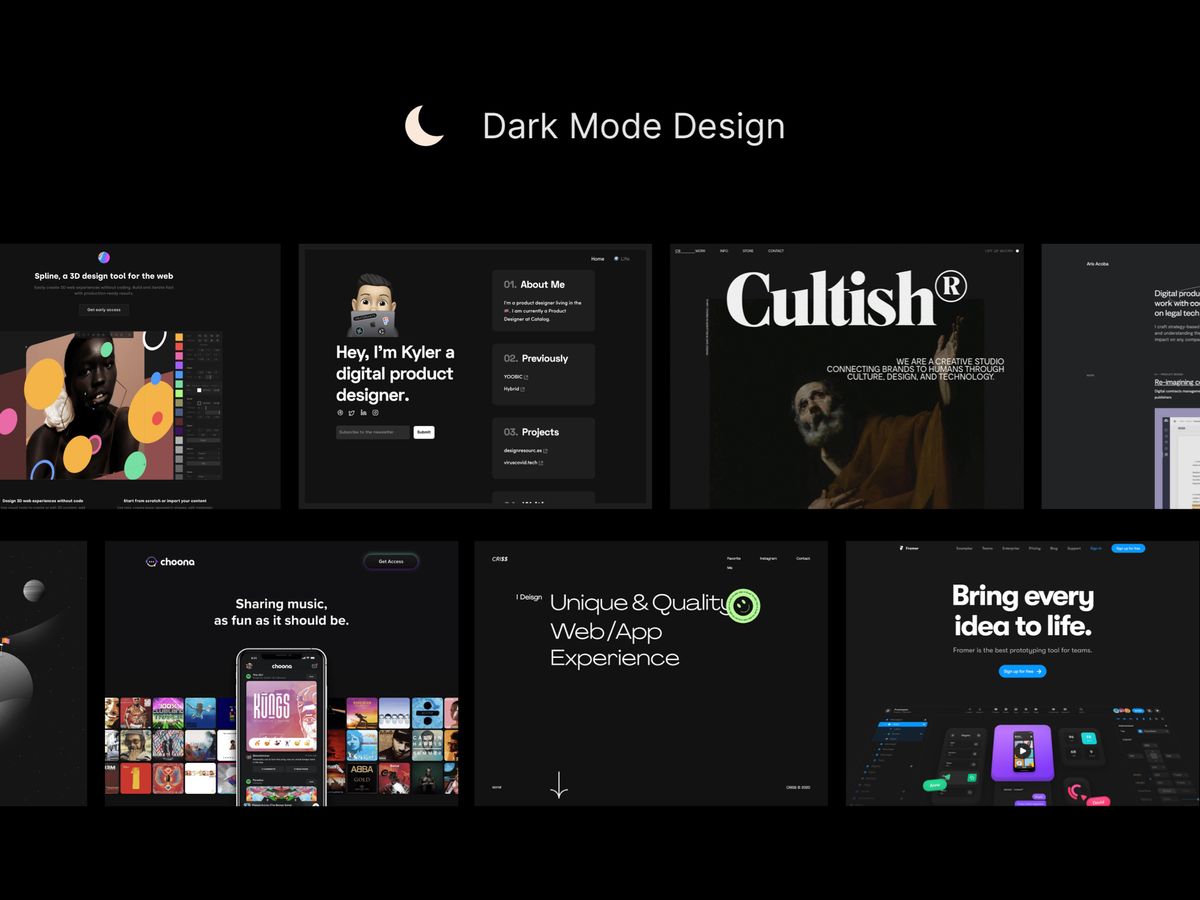 Dark Mode Design - дизайн в темном цвете