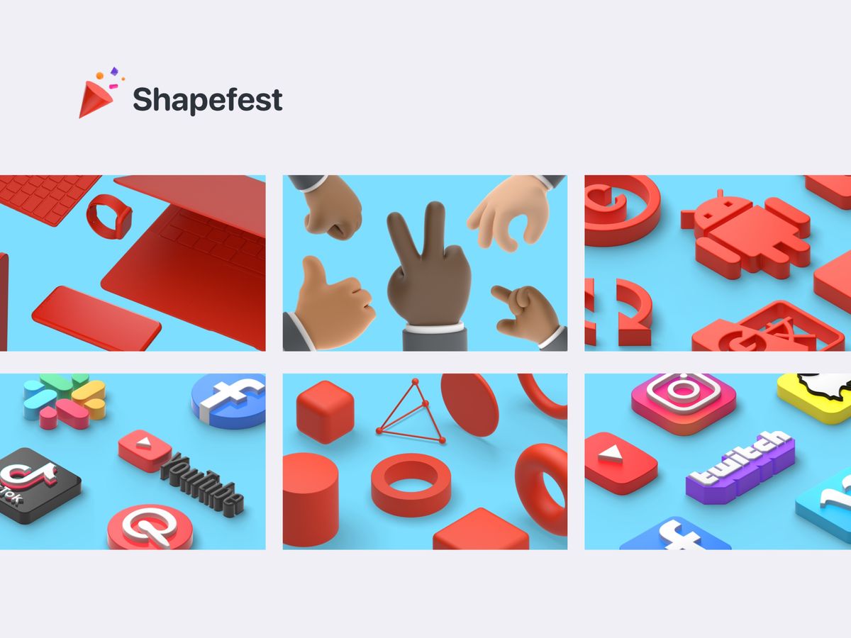 Shapefest - бесплатная библиотека 3d объектов и иллюстраций