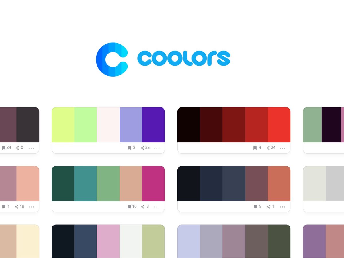 Coolors — інструмент для створення кольорових палітр