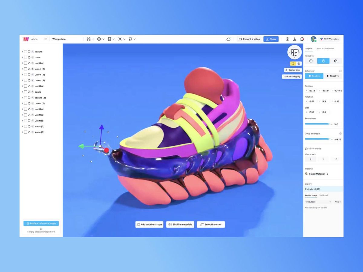 Womp — інтерактивна платформа для створення 3D-моделей та анімацій