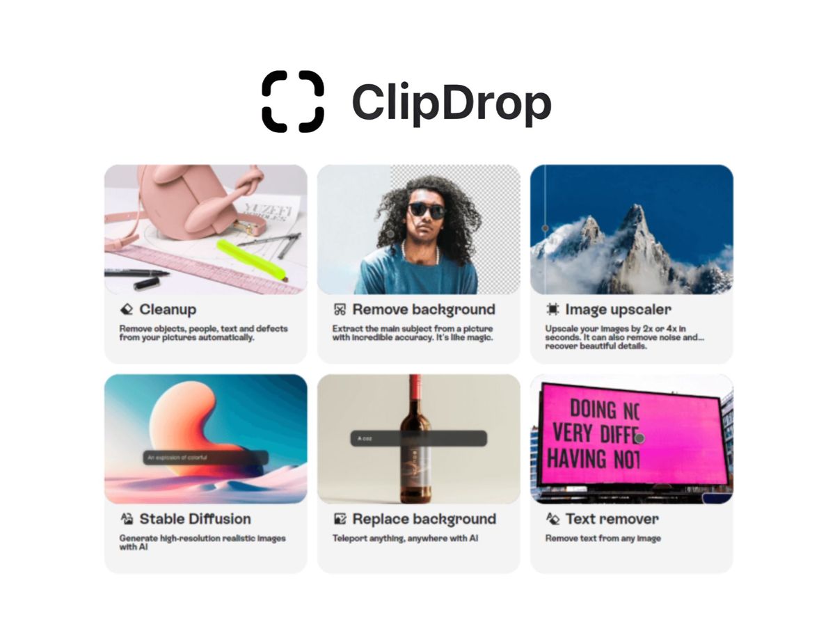 ClipDrop — AI інструмент для редагування зображень
