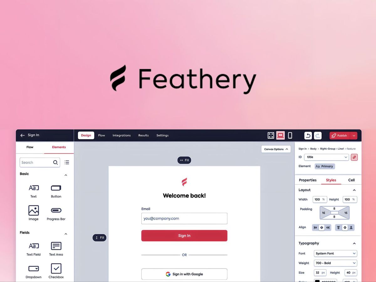 Feathery — AI генератор вебформ