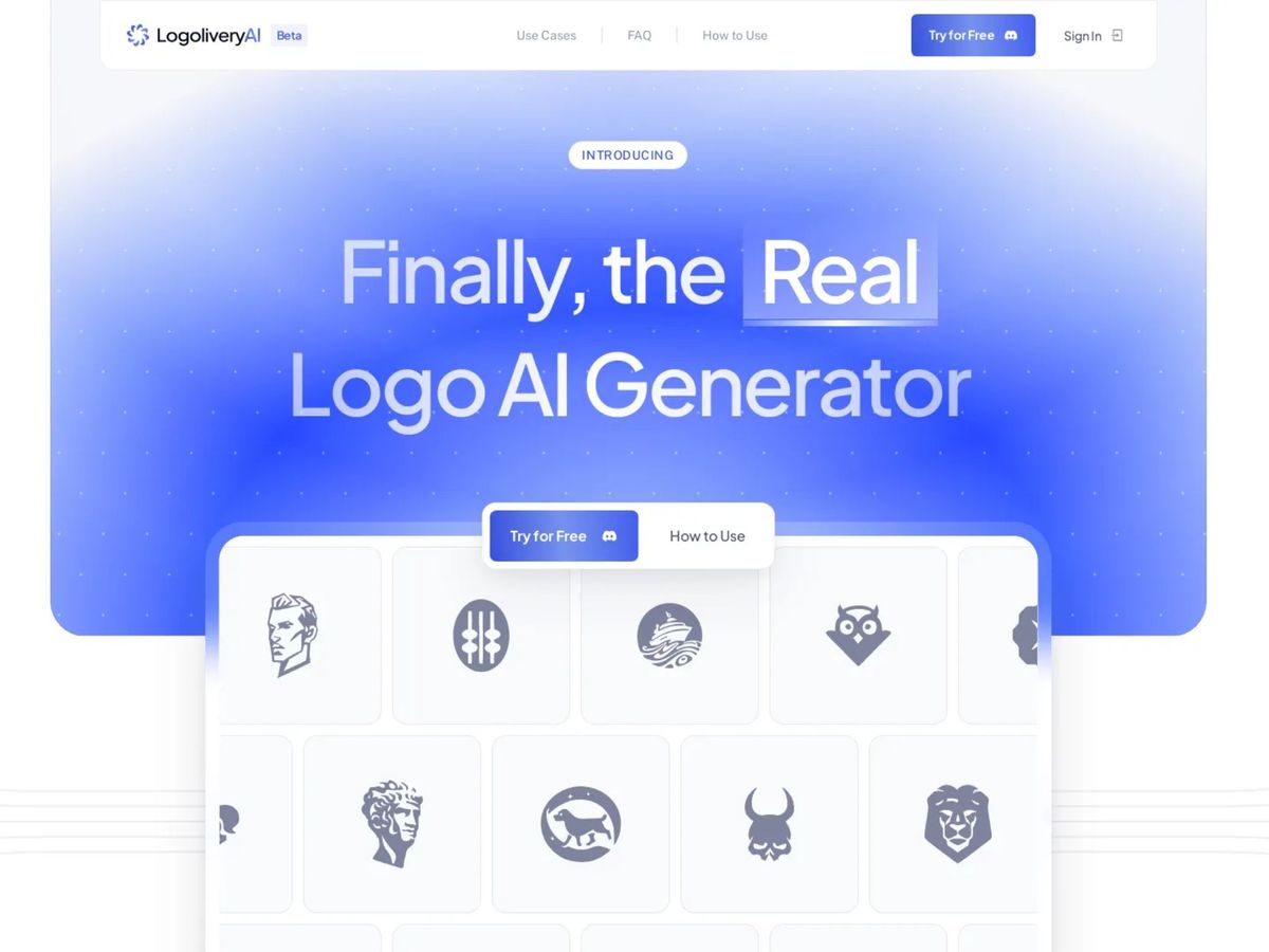 Logolivery — безкоштовний генератор логотипів на основі штучного інтелекту