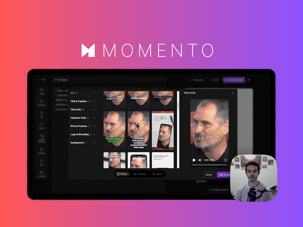 Momento - AI відеоредактор для соціальних мереж