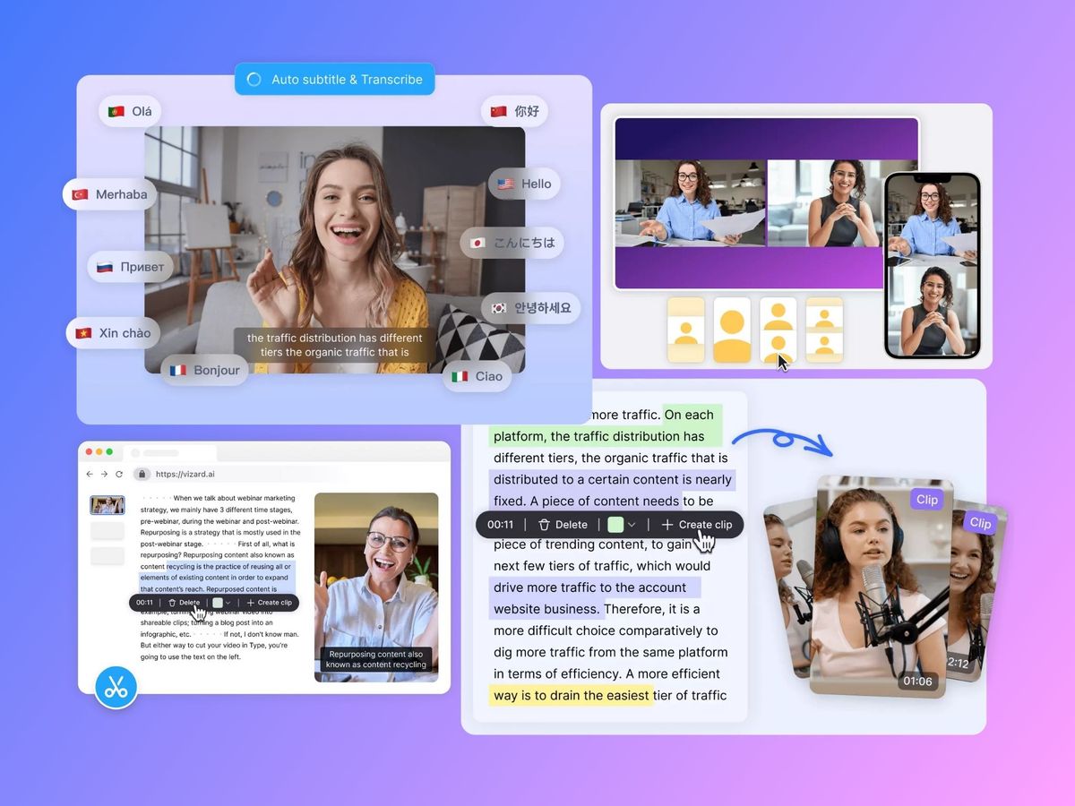 Vizard — AI інструмент для редагування та запису відео