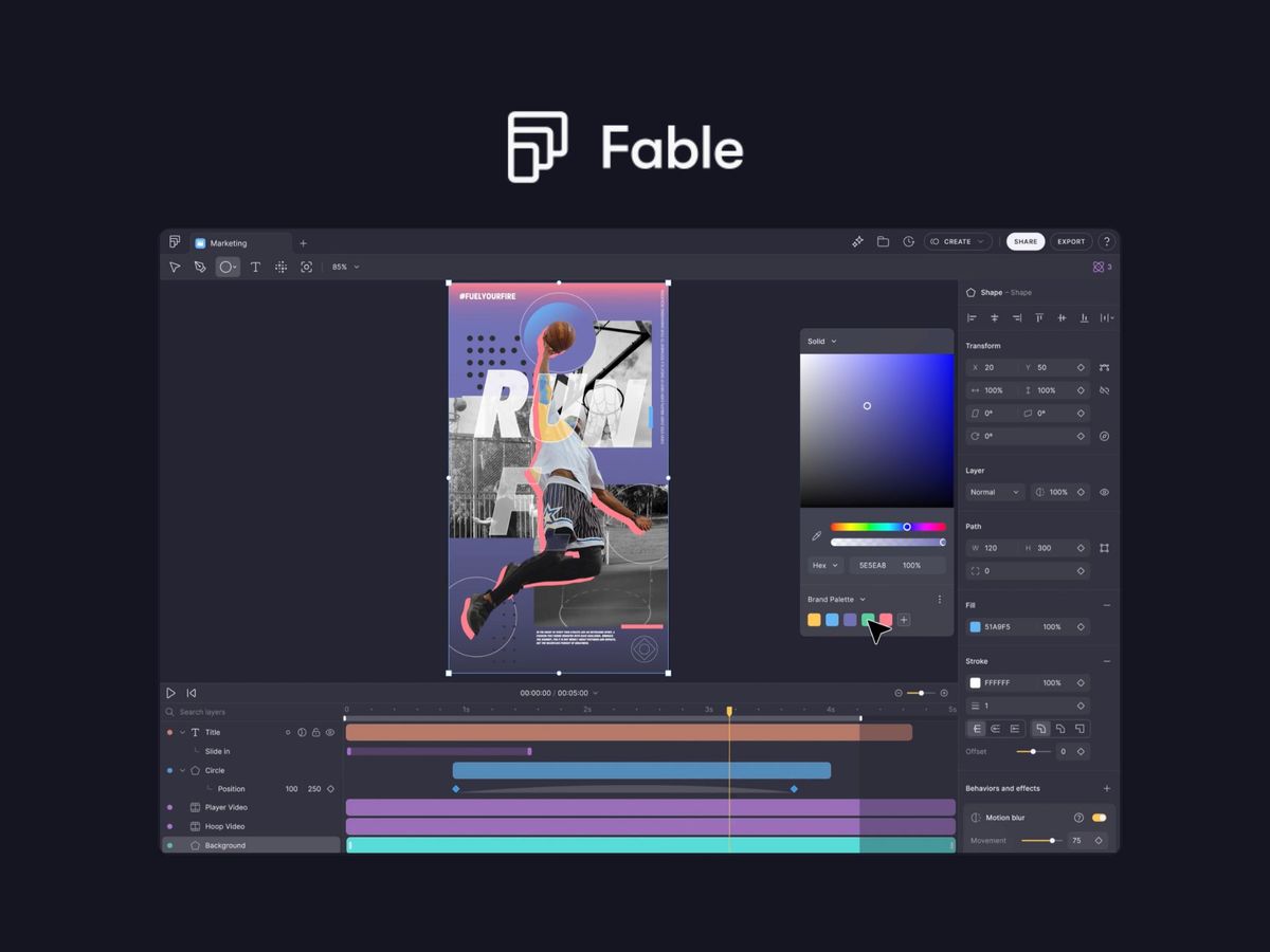 Fable – веб-платформа для motion-дизайну