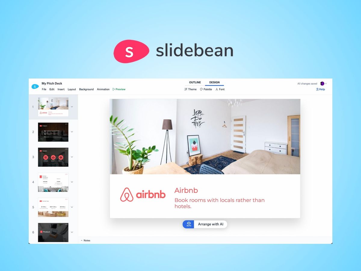 Slidebean — нейромережа для створення презентацій