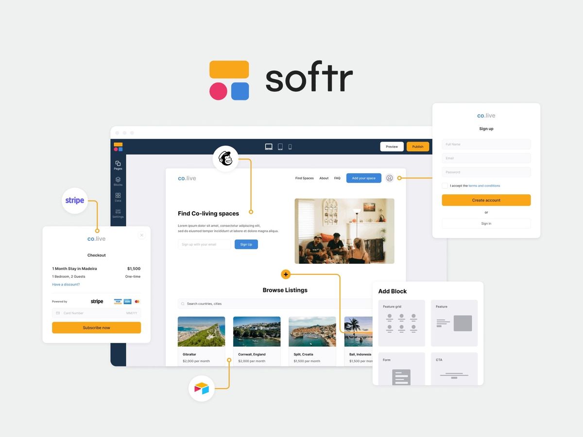 Softr — AI платформа для створення веб-додатків за допомогою текстових підказок
