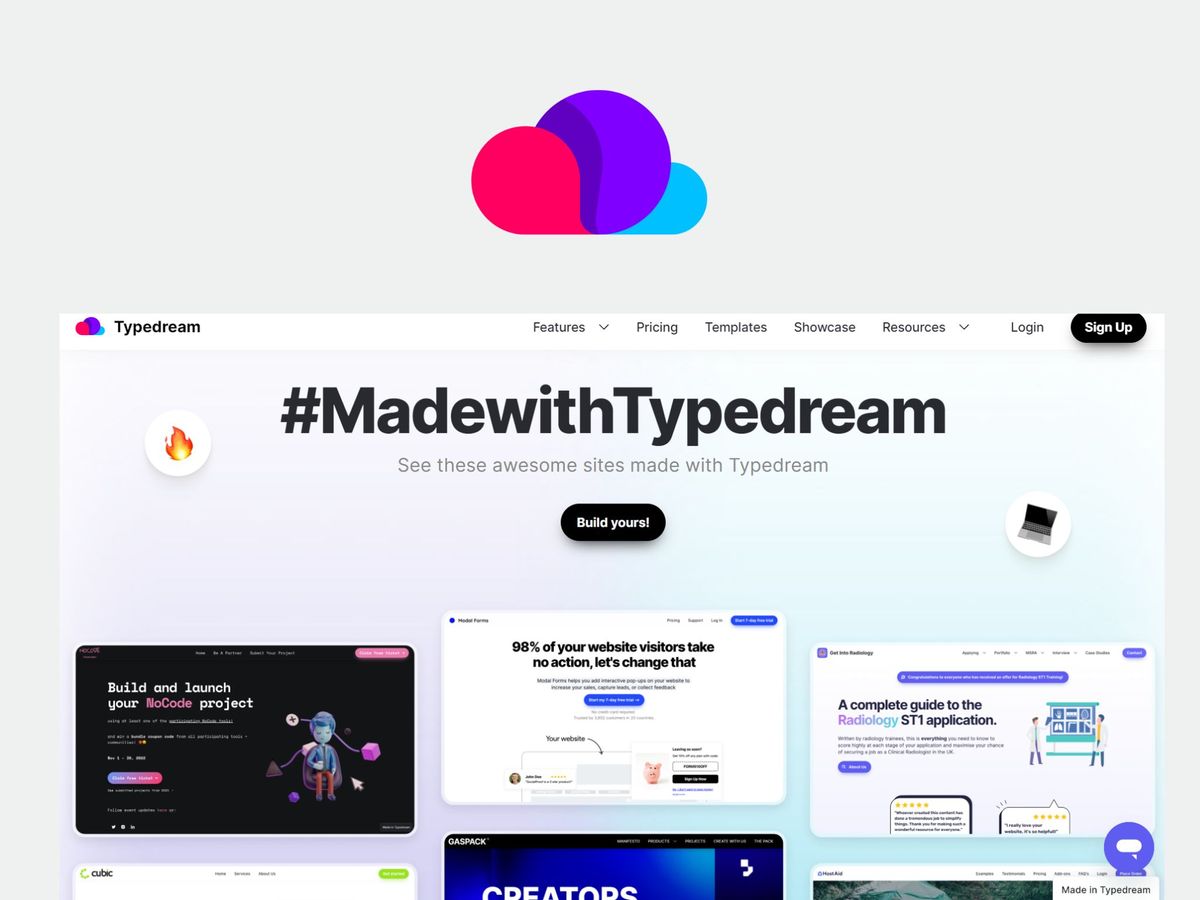 TypeDream – багатофункціональний AI конструктор сайтів