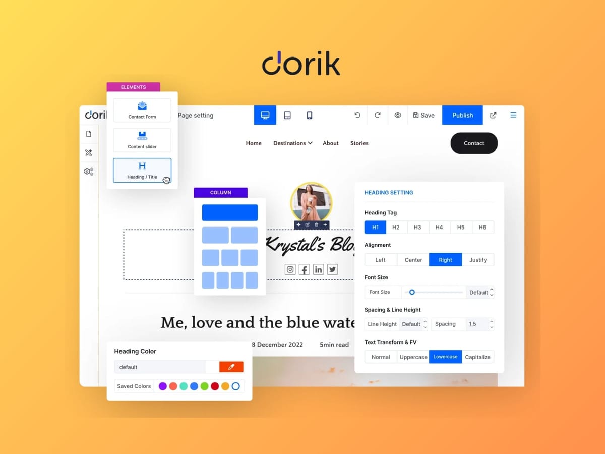 Dorik — no-code конструктор сайтів на основі штучного інтелекту