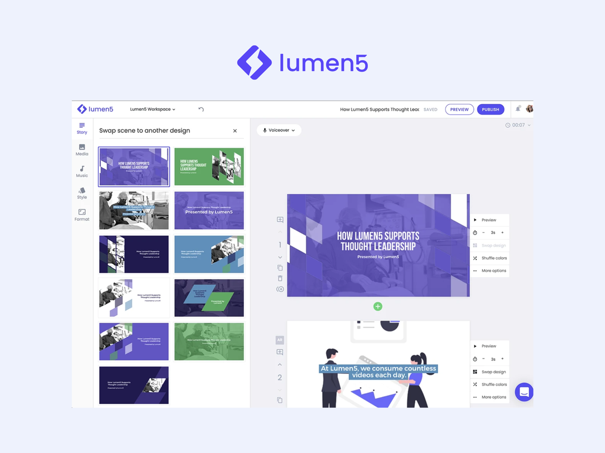 Lumen5 — AI інструмент для створення маркетингових відео