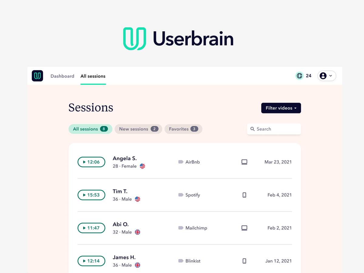 Userbrain — AI інструмент для тестування інтерфейсів