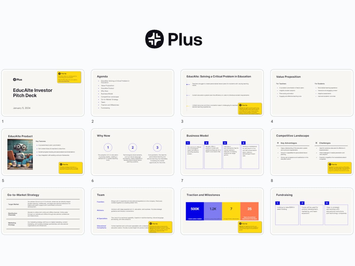 Plus AI — генератор ШІ презентацій