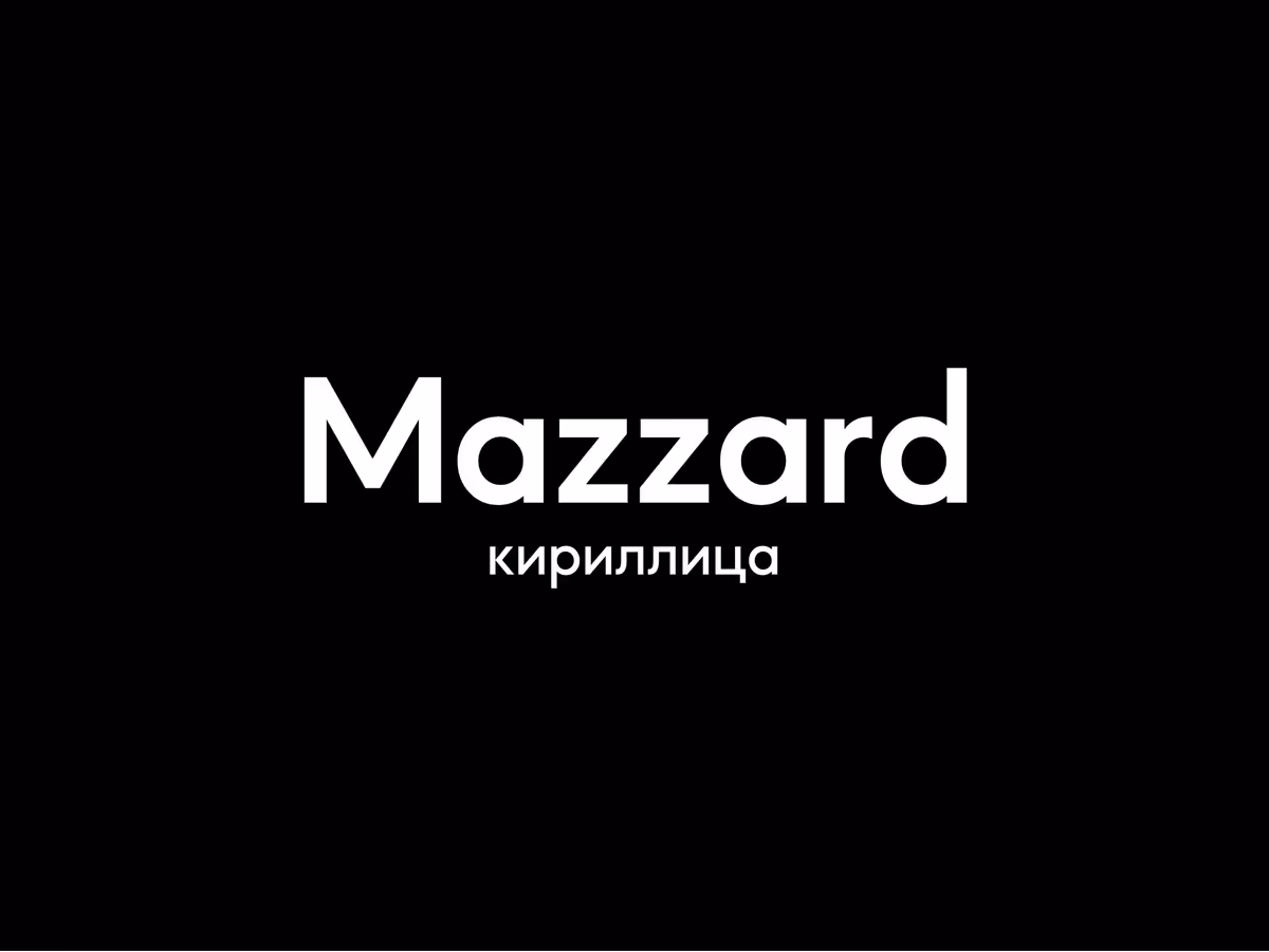 Mazzard шрифт Основне зображення