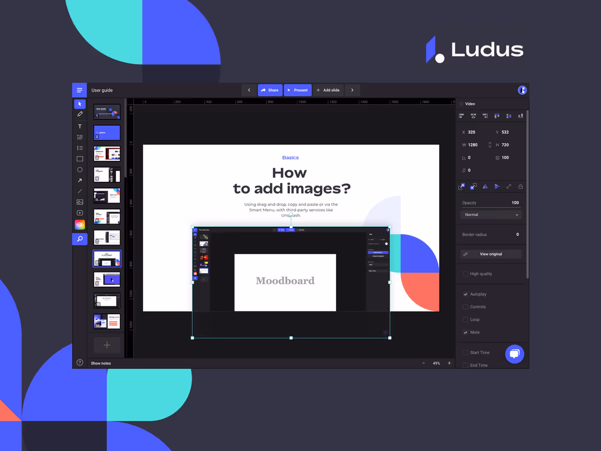 Ludus - платформа для совместной работой над презентациями Основне зображення