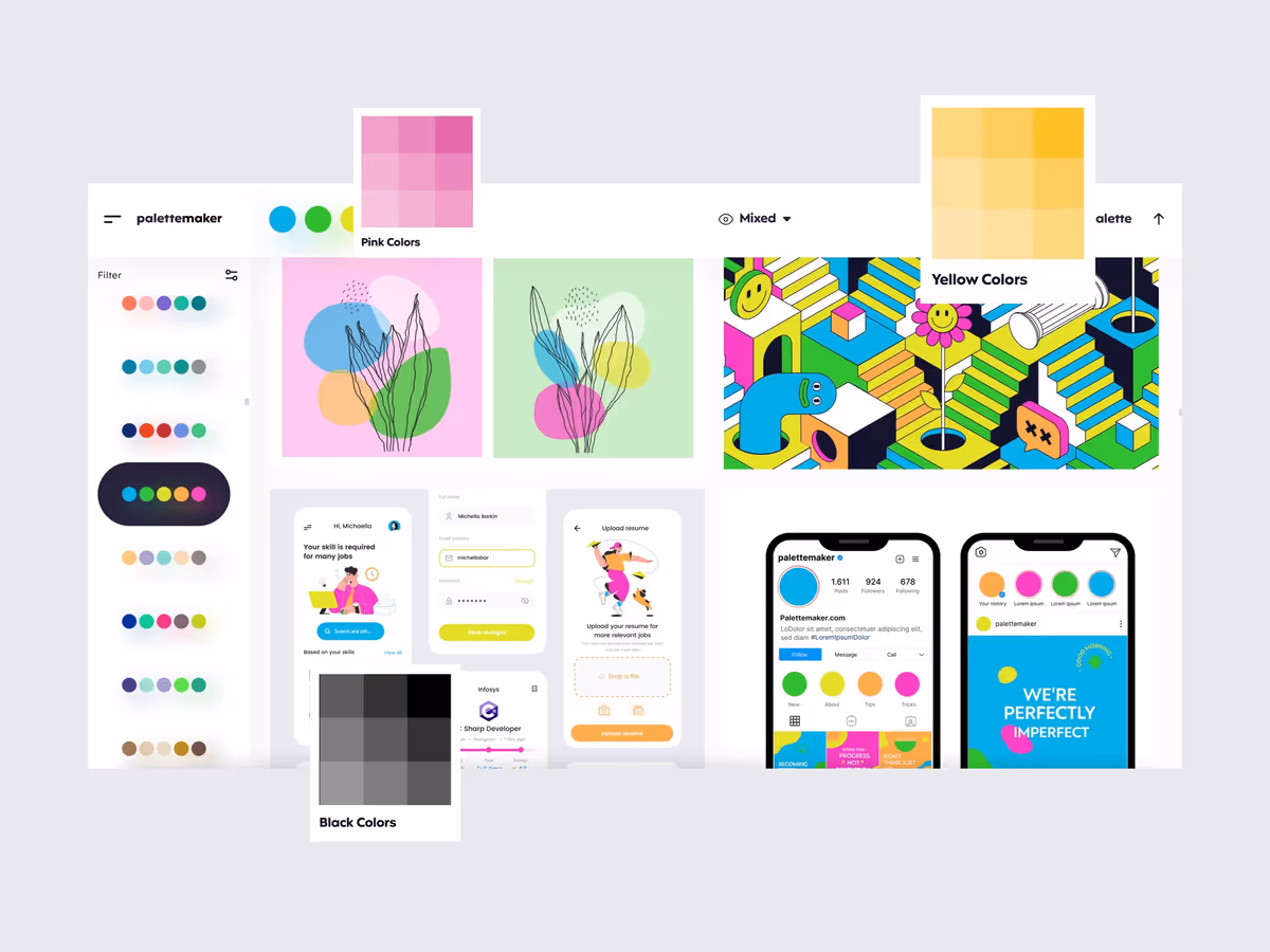 PaletteMaker: як створити колірну палітру та перевірити її поведінку на готових дизайнах Основне зображення