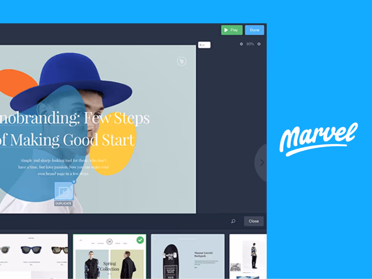 Marvel — онлайн інструмент для розробки прототипів сайтів та мобільних додатків Основне зображення