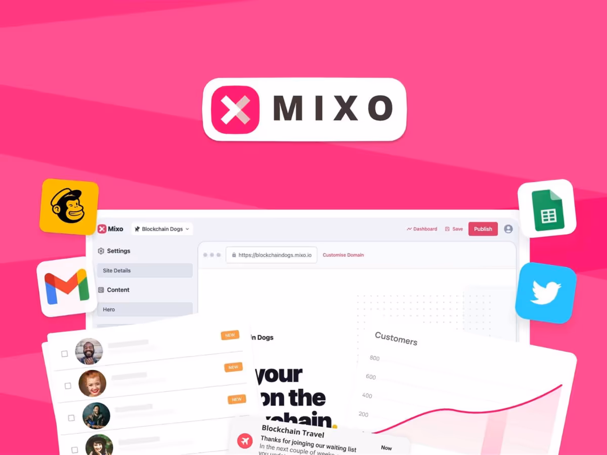 Mixo — AI генератор лендингів Основне зображення