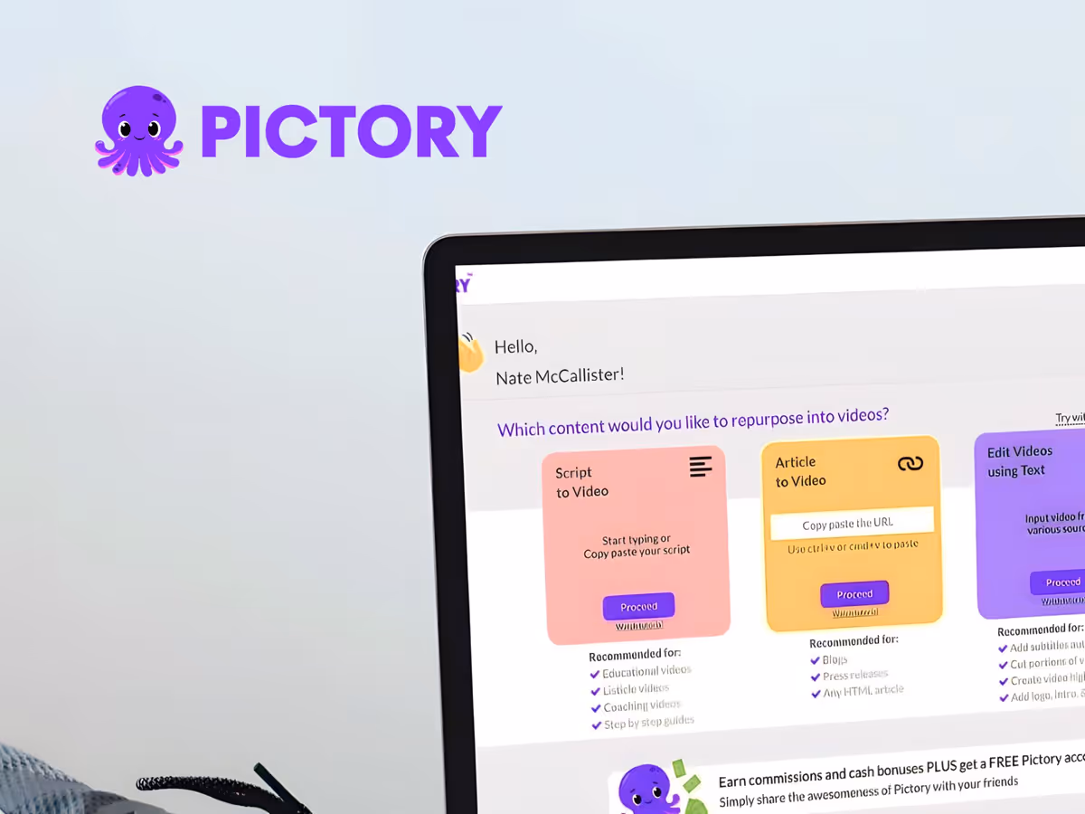 Pictory — AI інструмент для створення та монтажу відео Основне зображення