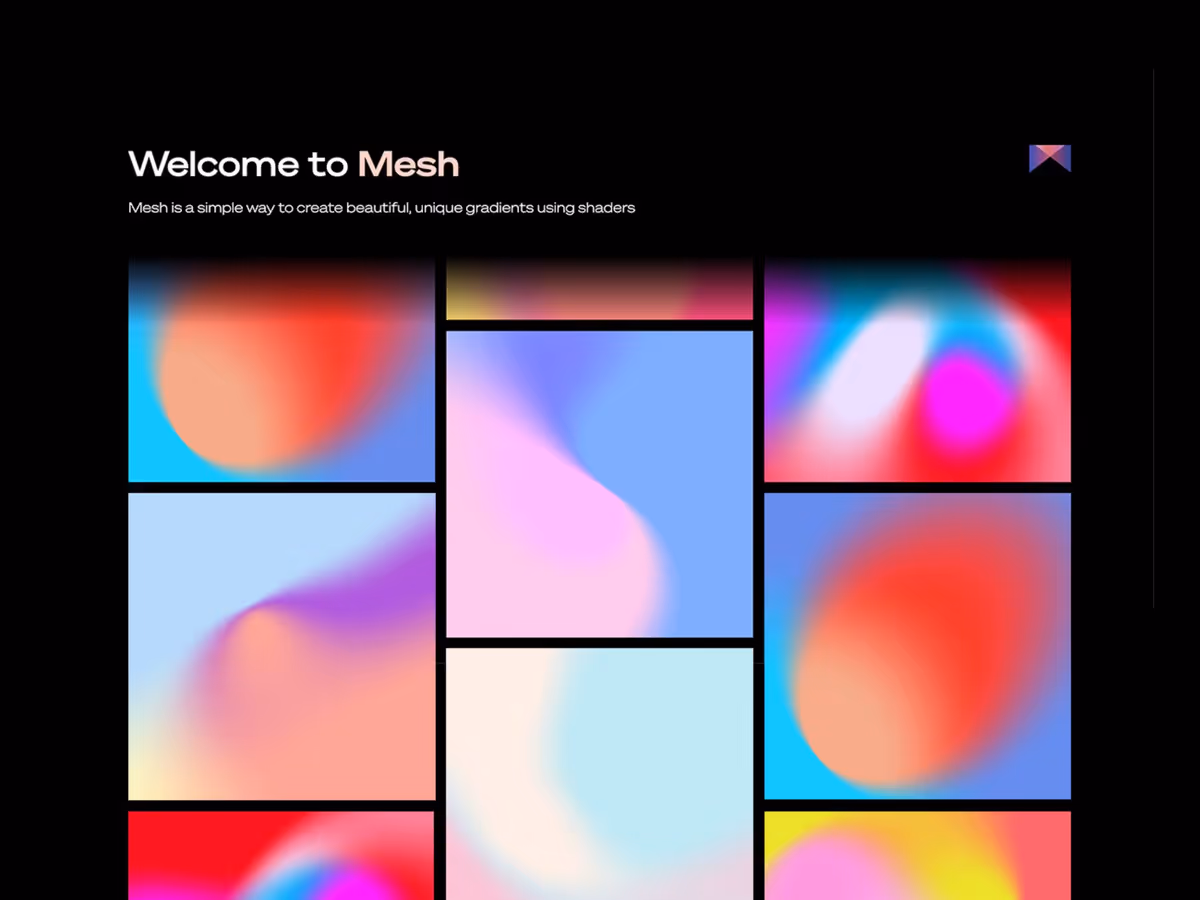 Mesh — інструмент для створення градієнтів на основі WebGL Основне зображення