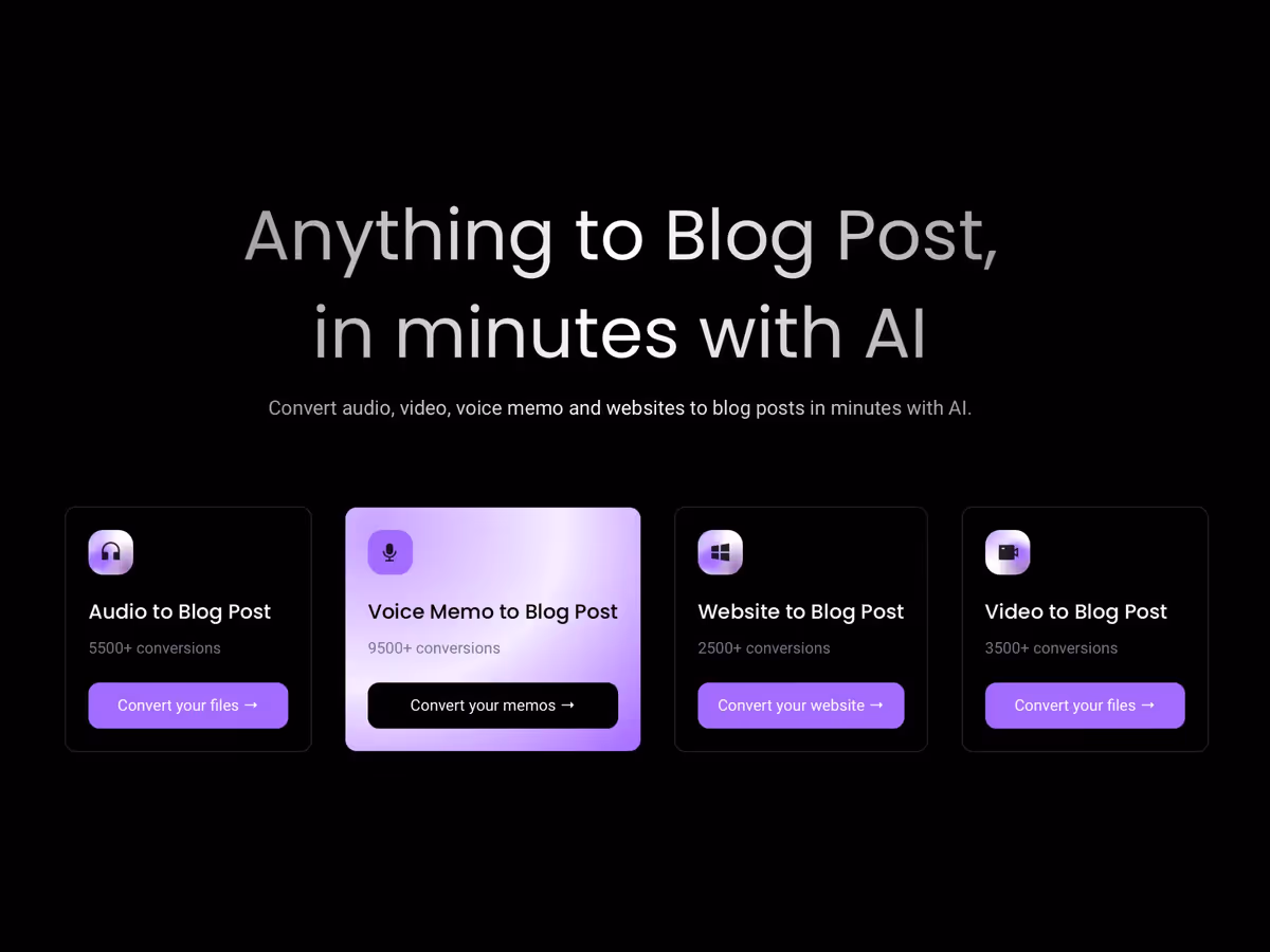 VoicePen — як перетворити аудіо чи відео у структурований допис Основне зображення