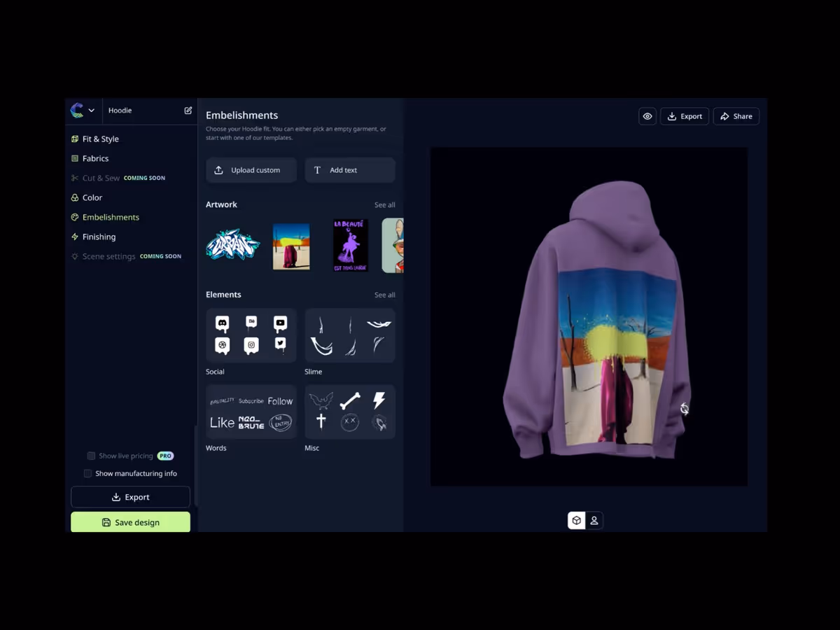 Cheyn — інструмент для створення 3D мокапів одягу Основне зображення