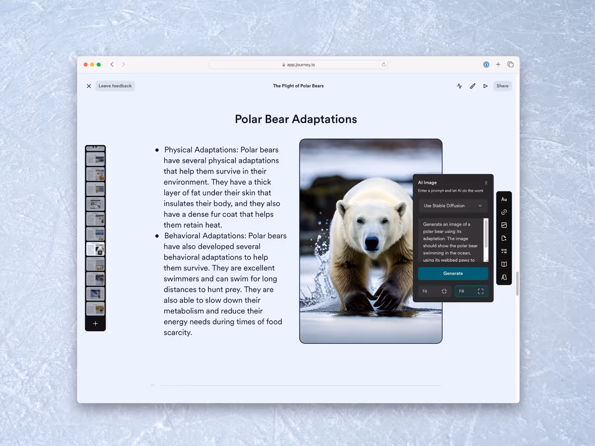 Journey.io — ШІ інструмент для створення презентацій Основне зображення