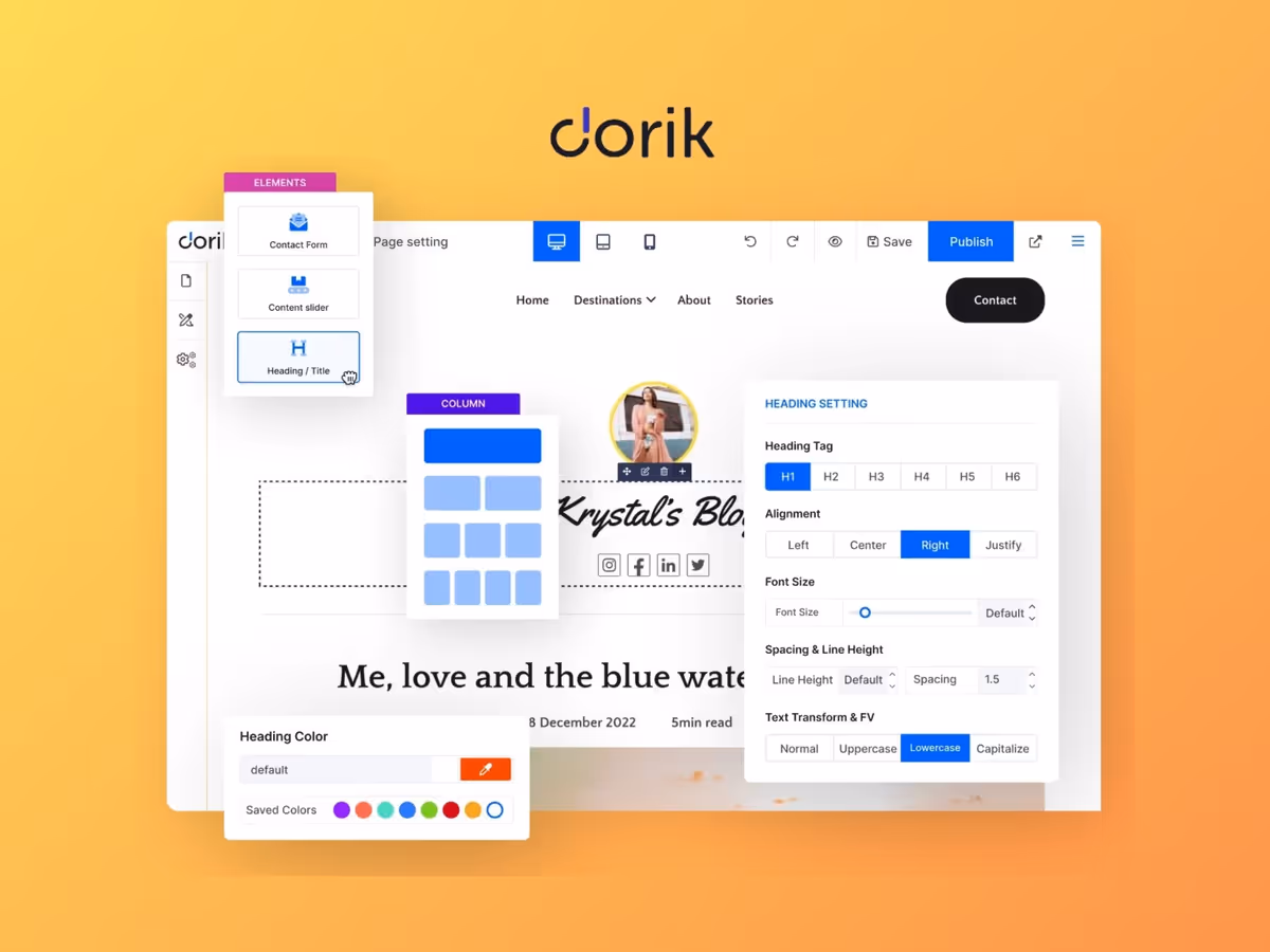 Dorik — no-code конструктор сайтів на основі штучного інтелекту Основне зображення
