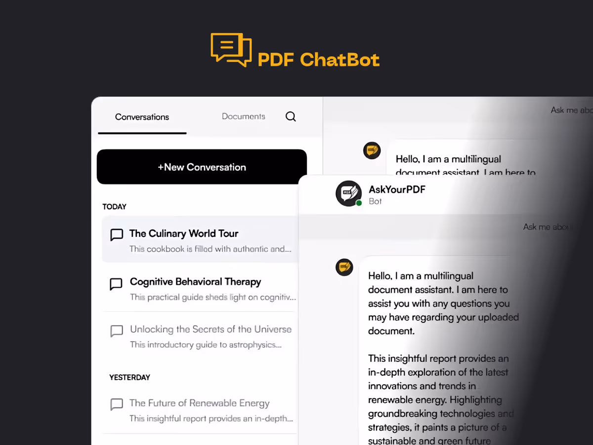 AskYourPDF — AI інструмент для спрощення роботи з PDF файлами Основне зображення