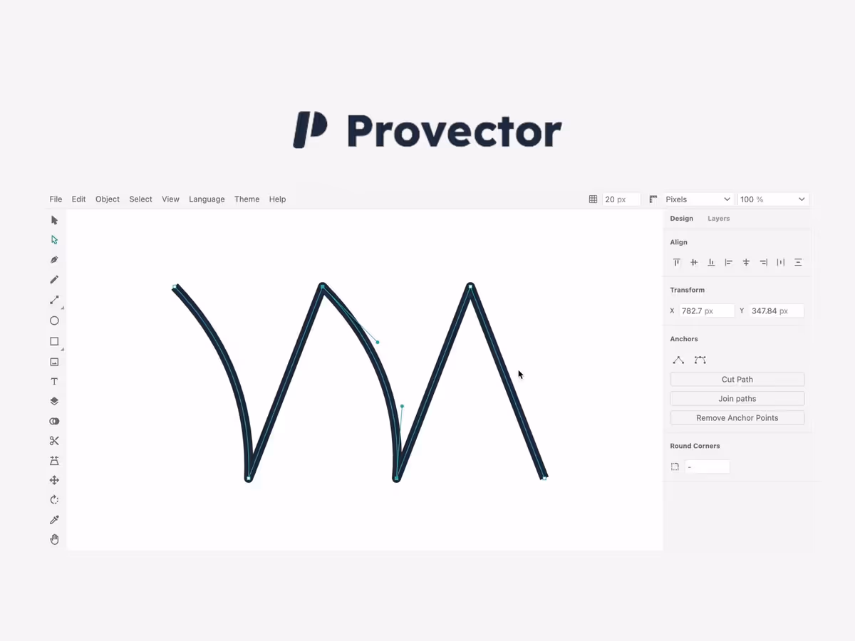 Provector — онлайн-інструмент для створення складної векторної графіки Основне зображення
