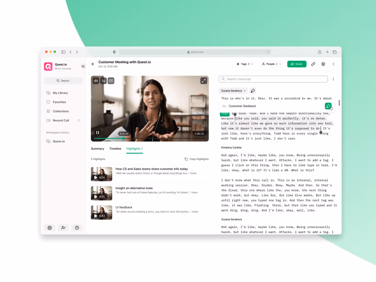 Grain — AI сервіс для автоматичного ведення нотаток та транскрибування онлайн-дзвінків Основне зображення