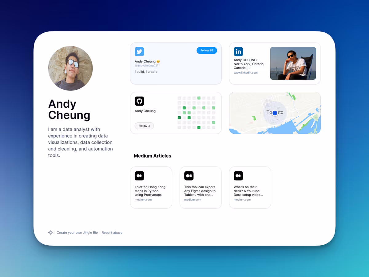 Jingle Bio — сервіс для створення віртуального портфоліo Основне зображення