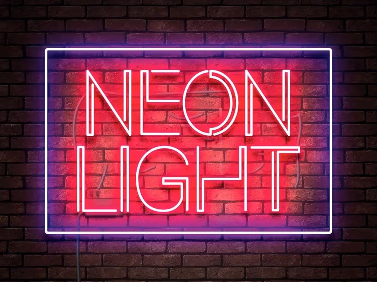 Добірка неонових шрифтів Основне зображення